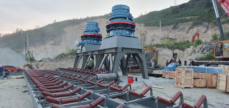 Máy nghiền đá Minh Huy thi công lắp đặt dây chuyền nghiền đá 250 tấn/giờ
