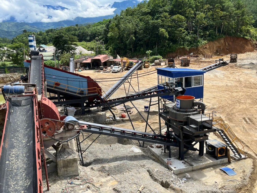 Quy trình sản xuất cát nhân tạo từ đá vôi